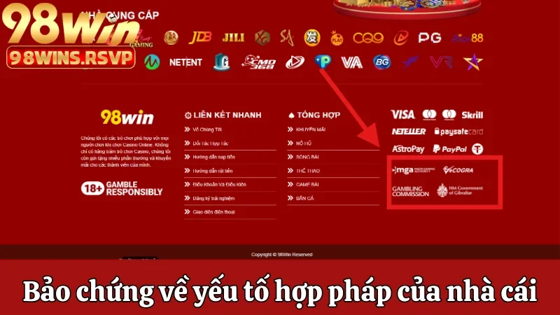 Bảo chứng về yếu tố hợp pháp của nhà cái