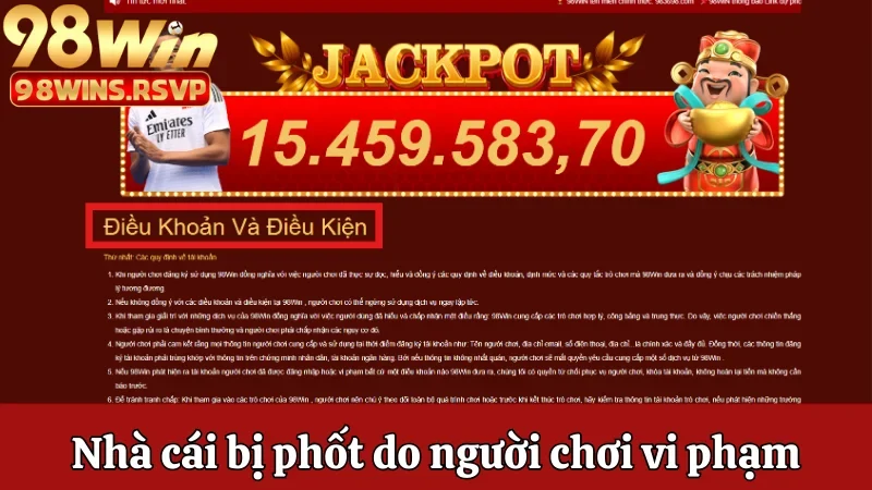 Nhà cái bị phốt do người chơi vi phạm