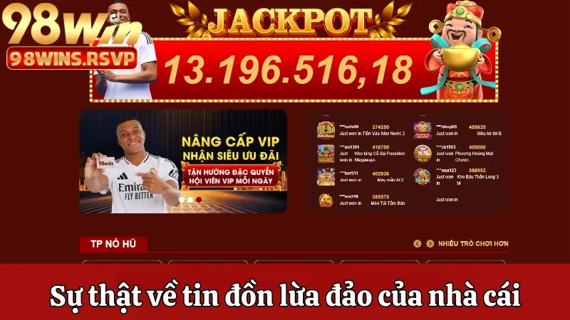 Sự thật cụ thể về tin đồn lừa đảo của nhà cái